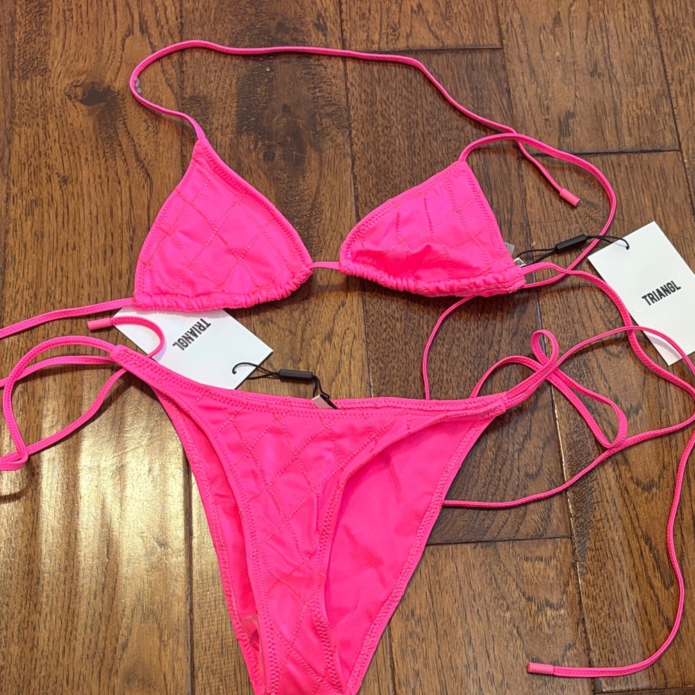 Triangl Swimwear Neon Pink Bikini Set